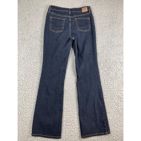 Levis Strauss Signature At Waist Bootcut Jeans Womens 12 Long Dark Wash - Picture 7 of 12